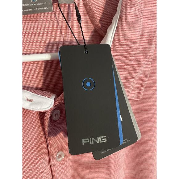 NWT Ping Red Sensor Cool Short Sleeve Cotton Stretch Golf Polo Shirt Men’s 2XL - Picture 4 of 9